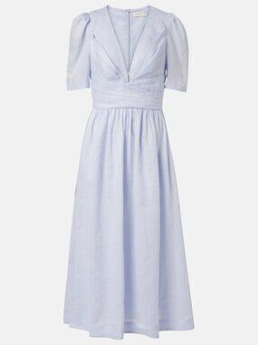 zimmermann illustration asymmetric ruched stretch-mesh midi dress Lomina Pastel Ruffle Mini Dress